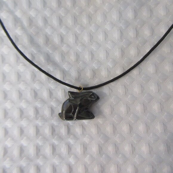 BLACK Bunny HEMATITE gemstone - Picture 2 of 7